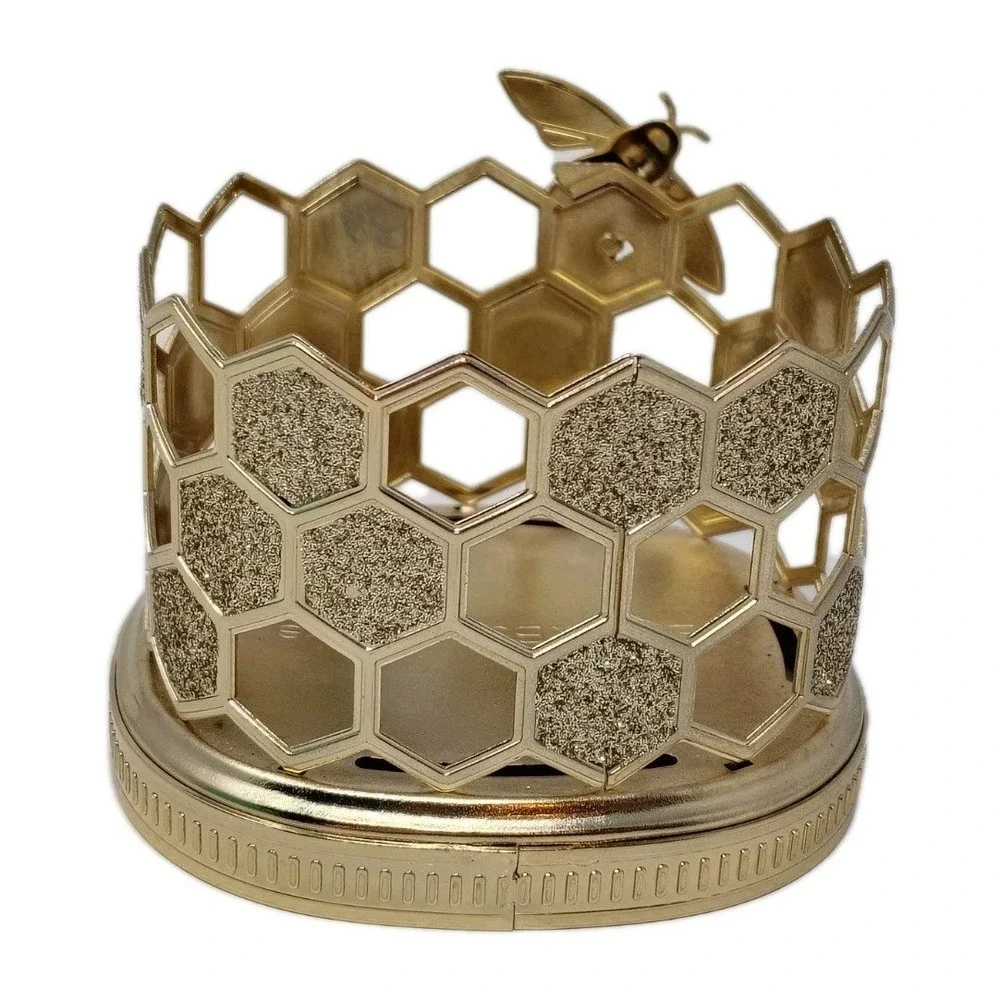 Bath & Body Works Soap Holder Unisex OS Gold Honeycomb Bee Glitter